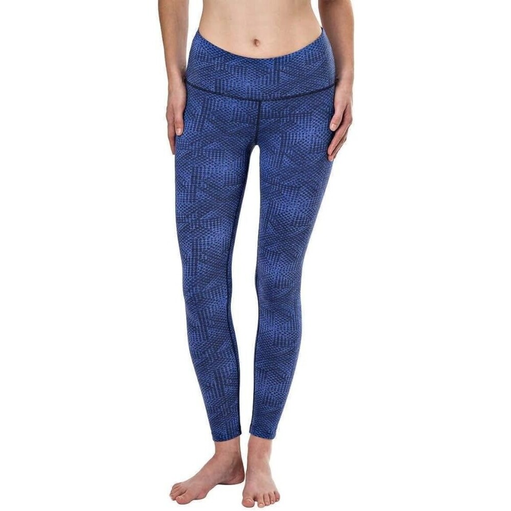Tuff Athletics Bright Blue Leggings Women's Stretch  Geometric Pattern Size Smal